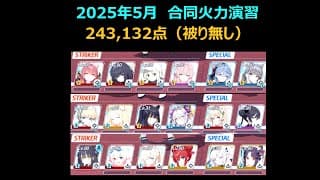 【ブルーアーカイブ】2025年5月合同火力演習 243,132点（被り無し）【ブルアカ】