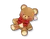 リボンのついた熊のぬいぐるみ